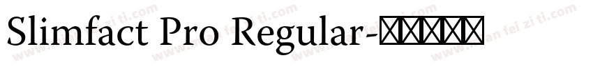 Slimfact Pro Regular字体转换